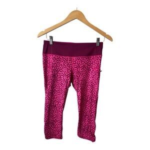 Lululemon Top Speed Crop Ace Spot Pink and Purple, Size 6